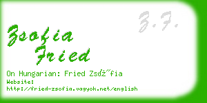 zsofia fried business card